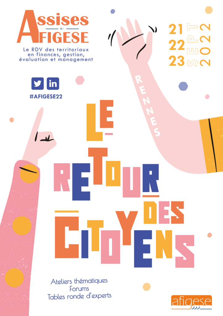 Affiche des Assises de l'AFIGESE 2022 à Rennes du 21 au 23 septembre